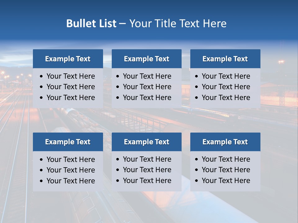 Freighttrain Sunrise Move PowerPoint Template