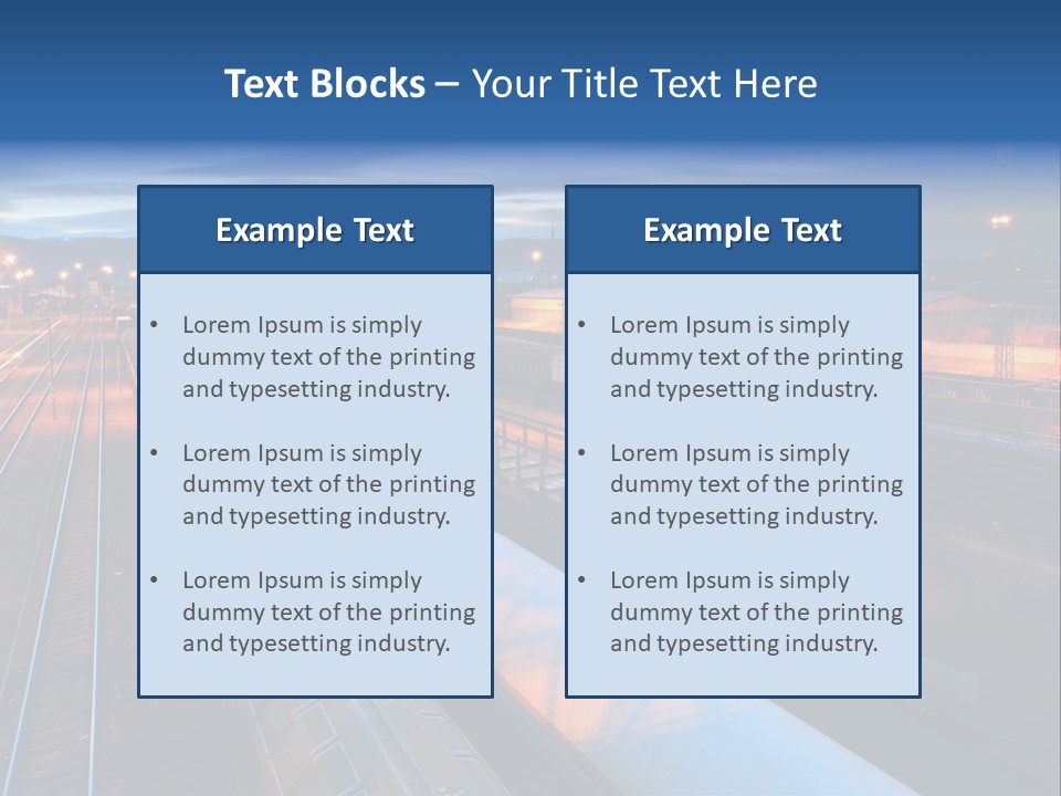Freighttrain Sunrise Move PowerPoint Template
