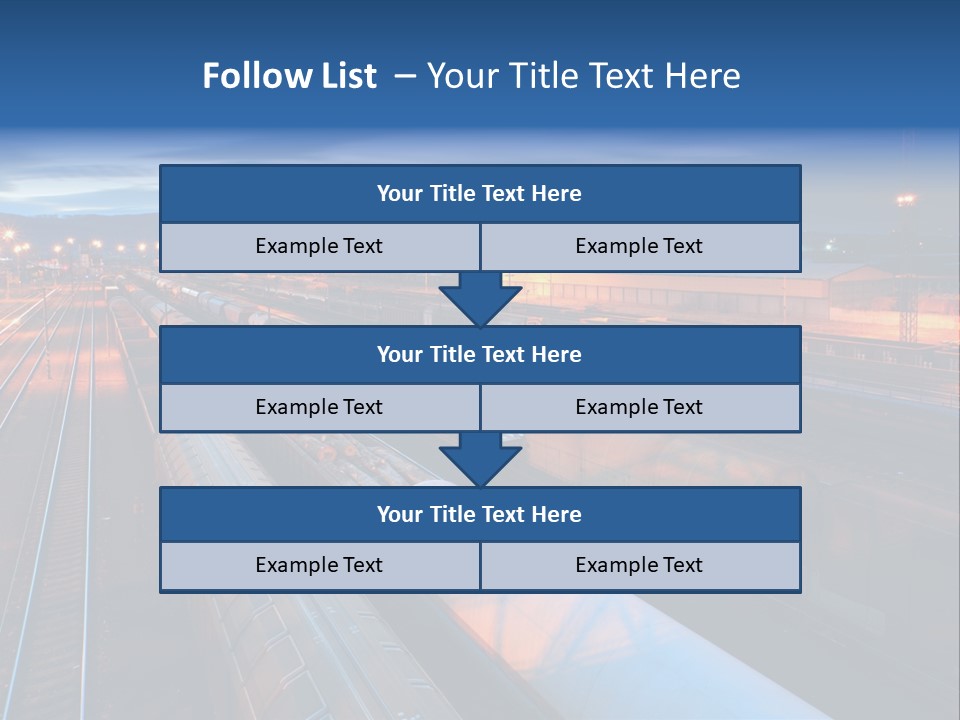 Freighttrain Sunrise Move PowerPoint Template