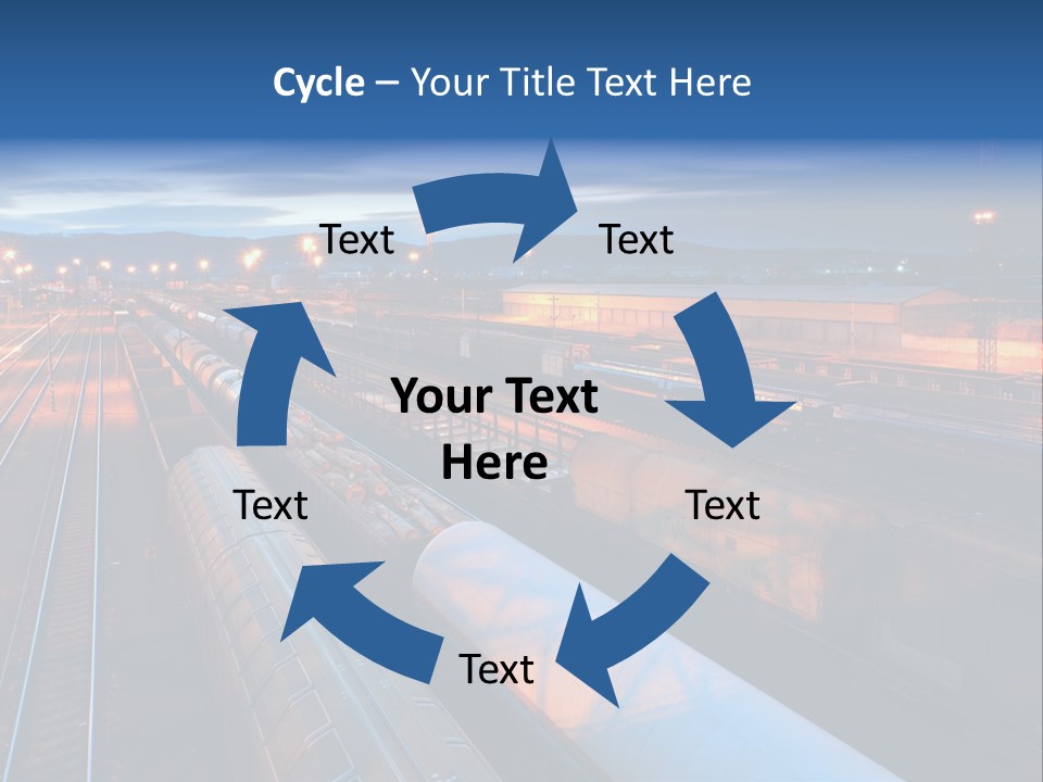 Freighttrain Sunrise Move PowerPoint Template
