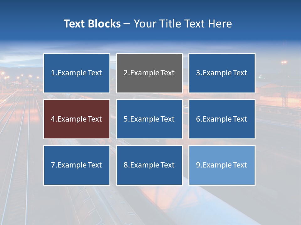Freighttrain Sunrise Move PowerPoint Template