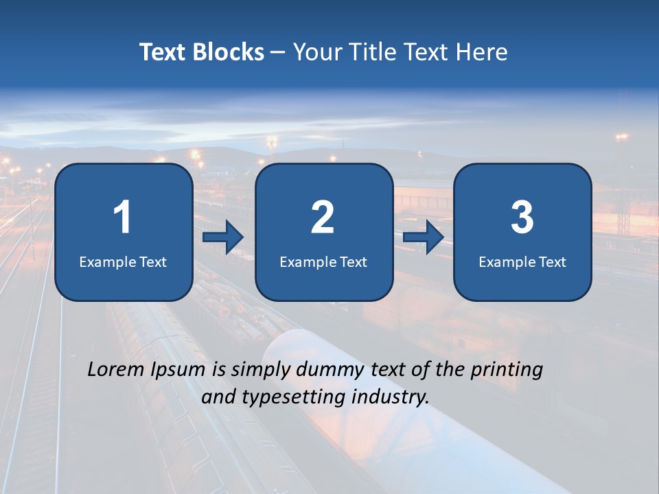 Freighttrain Sunrise Move PowerPoint Template