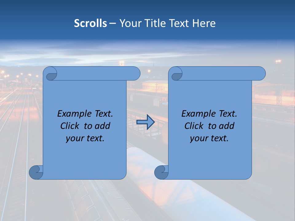Freighttrain Sunrise Move PowerPoint Template