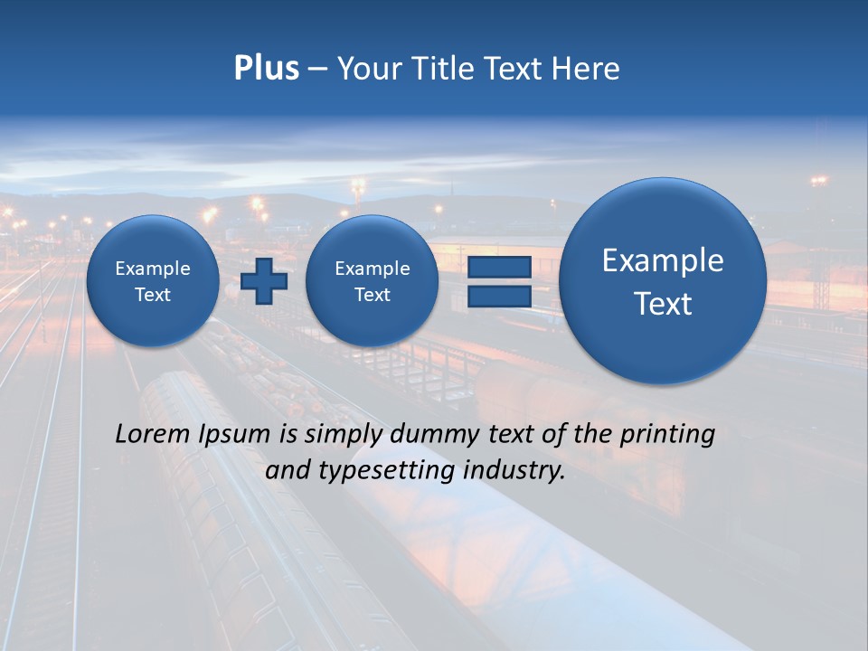 Freighttrain Sunrise Move PowerPoint Template