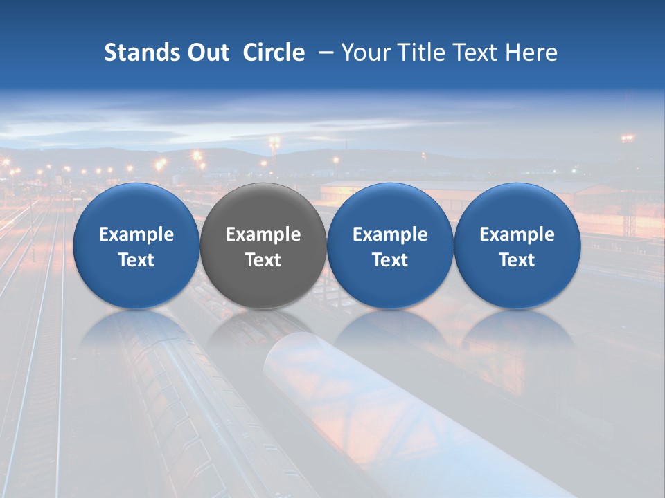 Freighttrain Sunrise Move PowerPoint Template