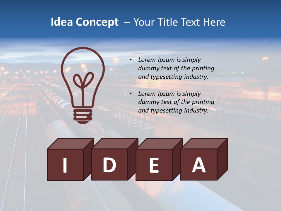 Freighttrain Sunrise Move PowerPoint Template