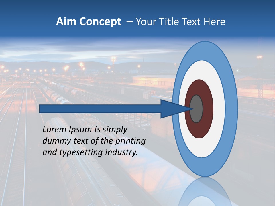 Freighttrain Sunrise Move PowerPoint Template