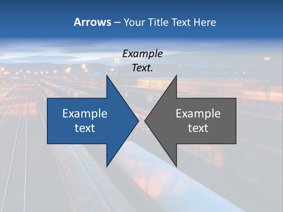 Freighttrain Sunrise Move PowerPoint Template