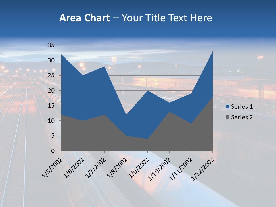 Freighttrain Sunrise Move PowerPoint Template