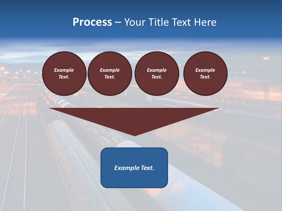 Freighttrain Sunrise Move PowerPoint Template