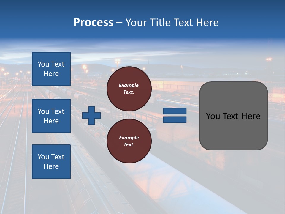 Freighttrain Sunrise Move PowerPoint Template