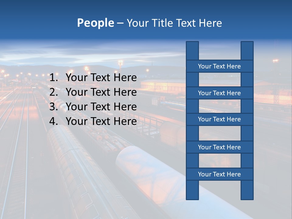 Freighttrain Sunrise Move PowerPoint Template