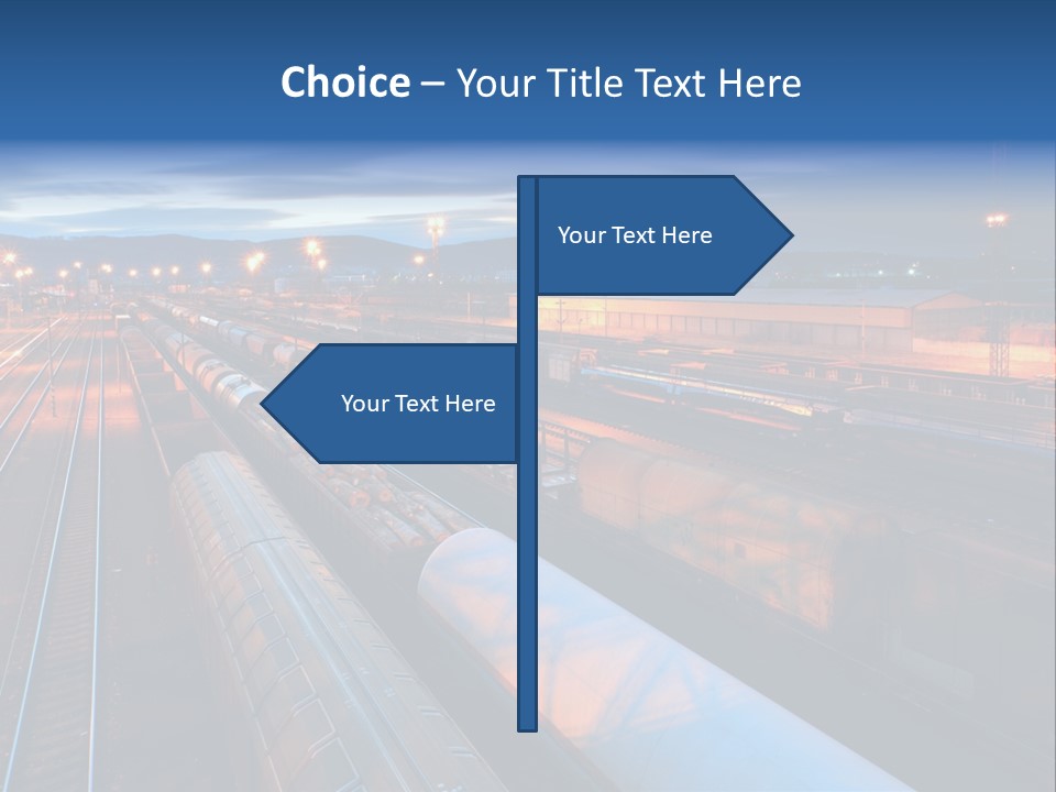 Freighttrain Sunrise Move PowerPoint Template