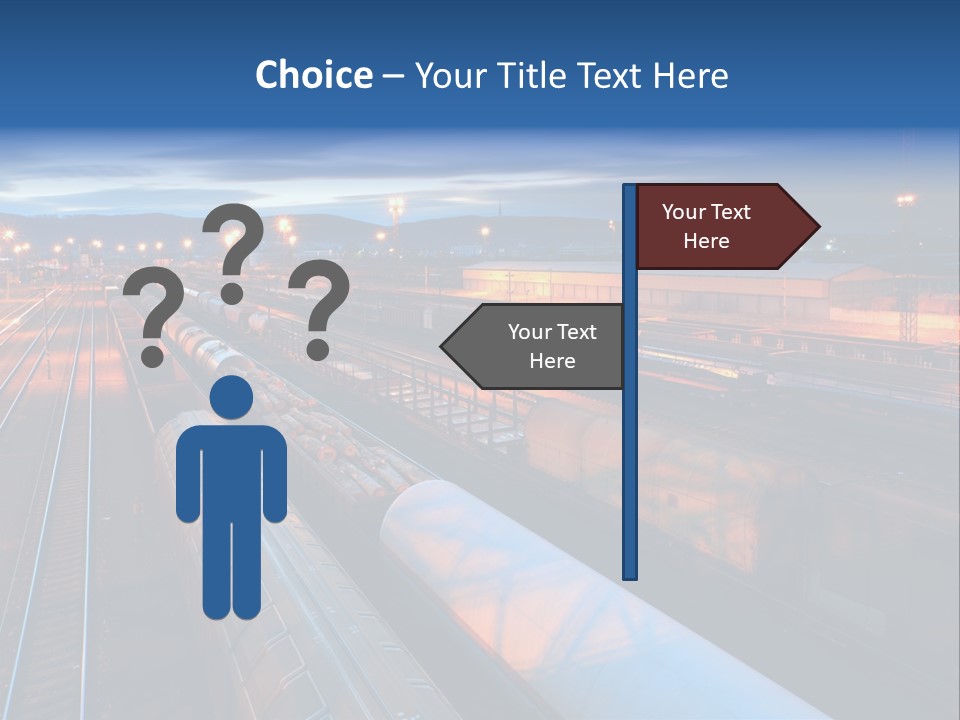 Freighttrain Sunrise Move PowerPoint Template