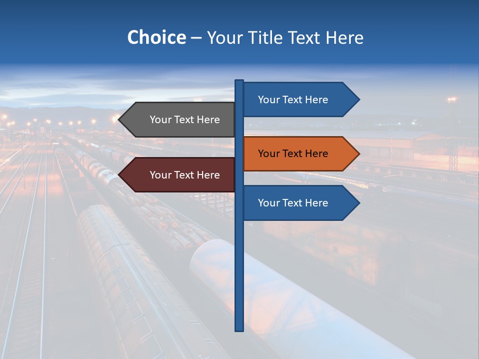Freighttrain Sunrise Move PowerPoint Template