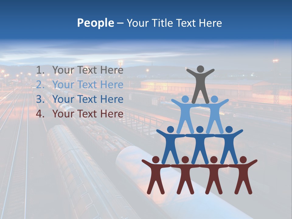 Freighttrain Sunrise Move PowerPoint Template