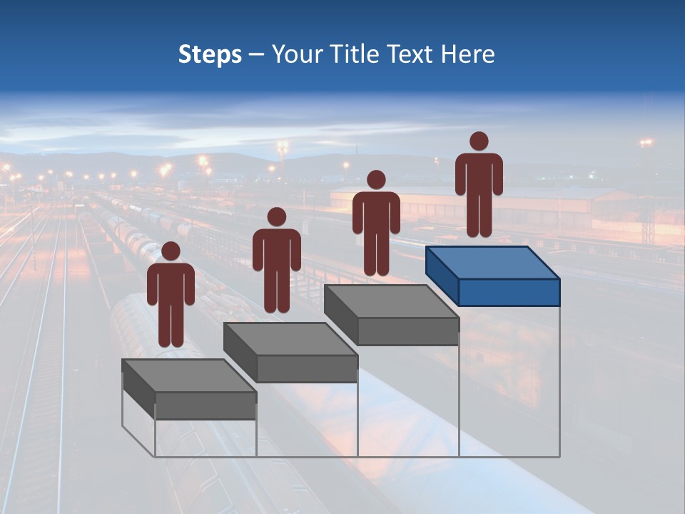 Freighttrain Sunrise Move PowerPoint Template