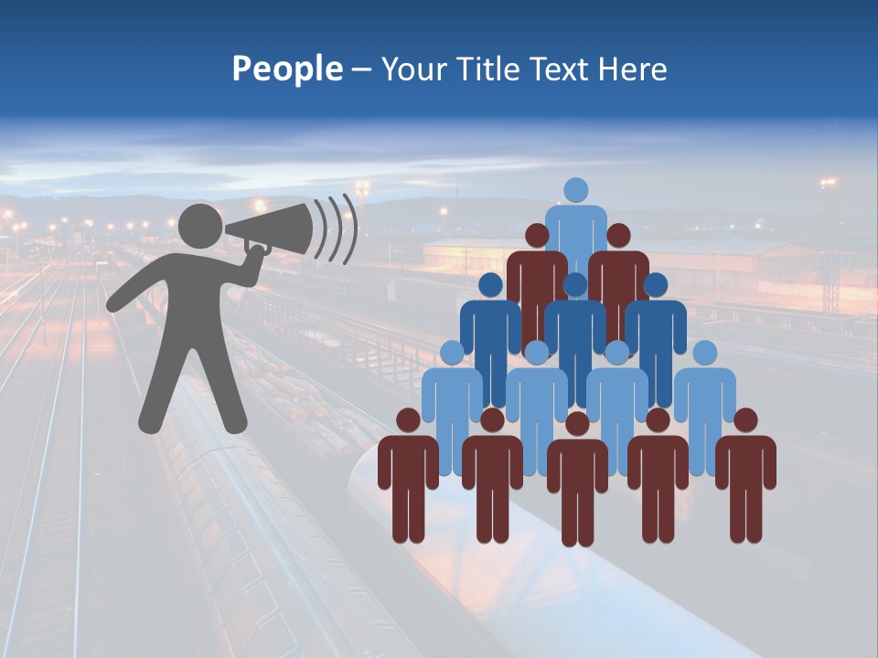 Freighttrain Sunrise Move PowerPoint Template