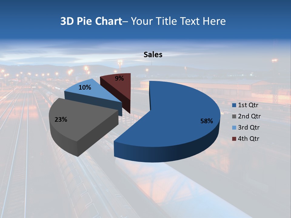 Freighttrain Sunrise Move PowerPoint Template