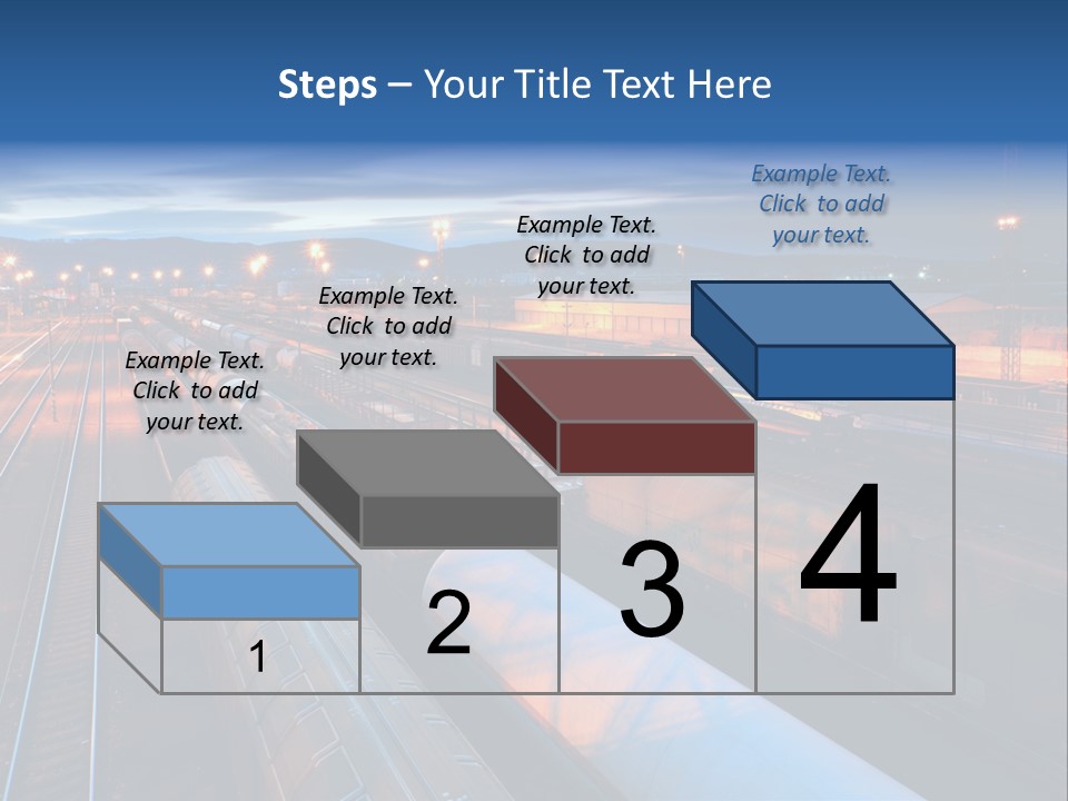 Freighttrain Sunrise Move PowerPoint Template