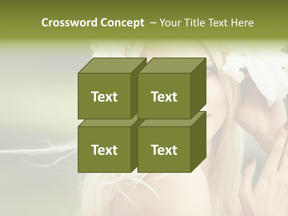 Woman Nature Pretty PowerPoint Template