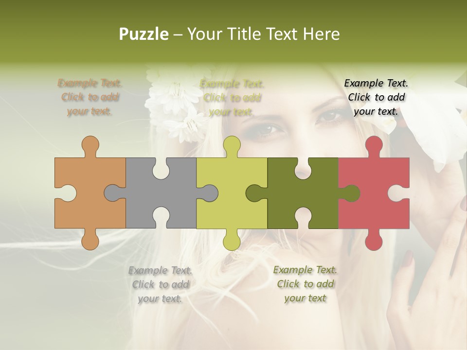 Woman Nature Pretty PowerPoint Template