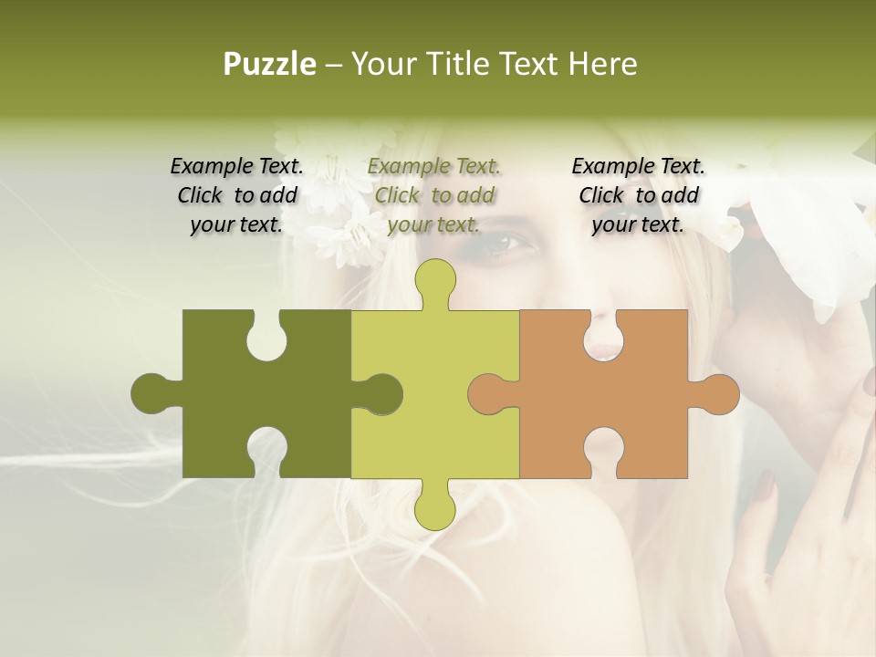 Woman Nature Pretty PowerPoint Template