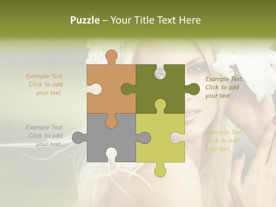 Woman Nature Pretty PowerPoint Template
