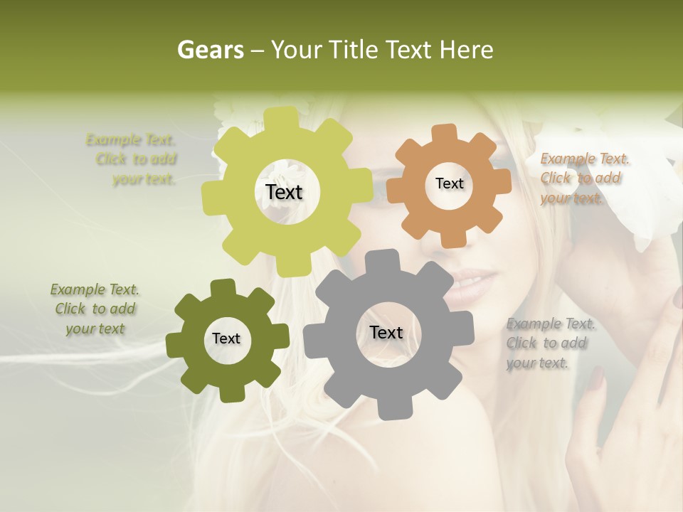 Woman Nature Pretty PowerPoint Template