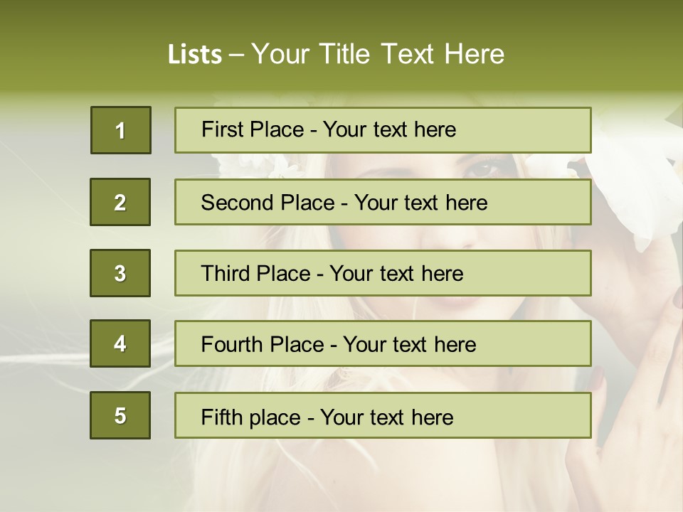 Woman Nature Pretty PowerPoint Template