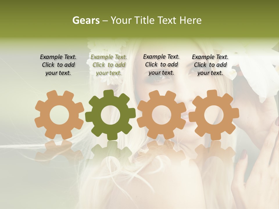 Woman Nature Pretty PowerPoint Template