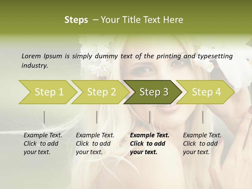 Woman Nature Pretty PowerPoint Template