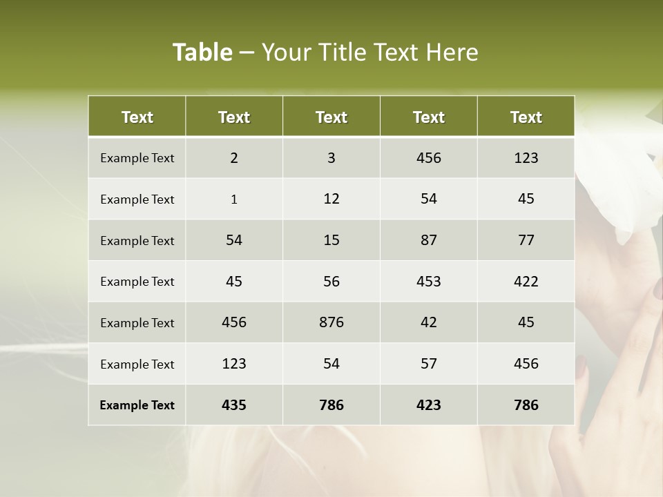 Woman Nature Pretty PowerPoint Template