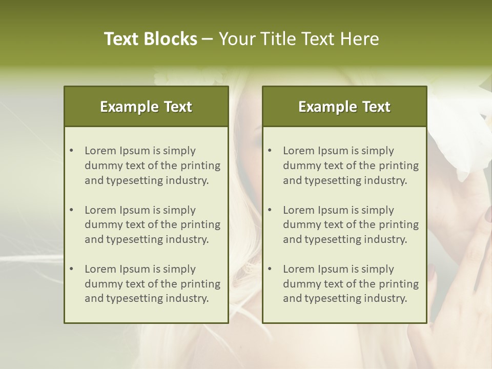 Woman Nature Pretty PowerPoint Template