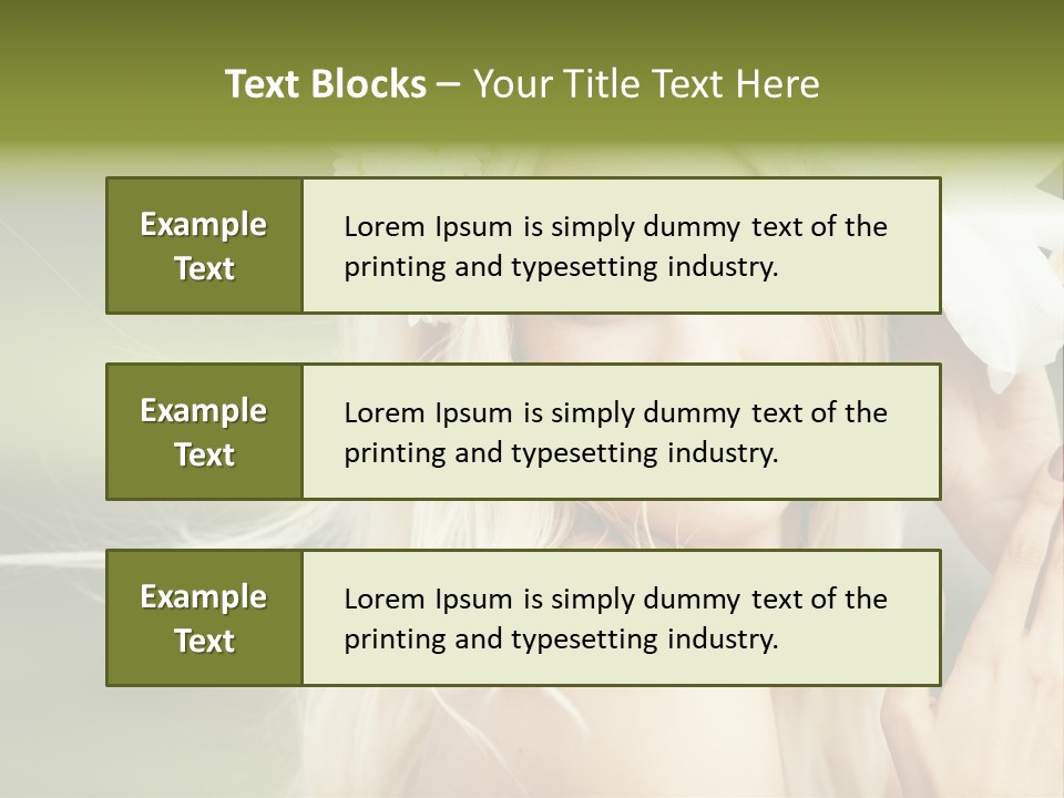 Woman Nature Pretty PowerPoint Template