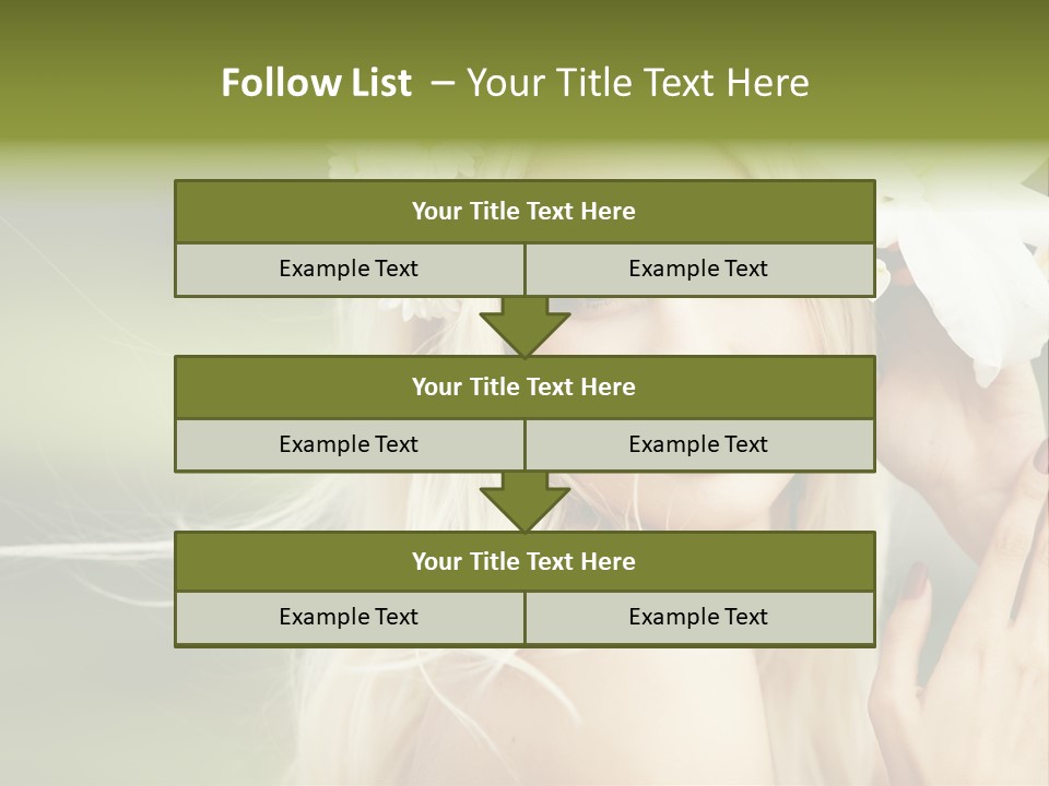 Woman Nature Pretty PowerPoint Template