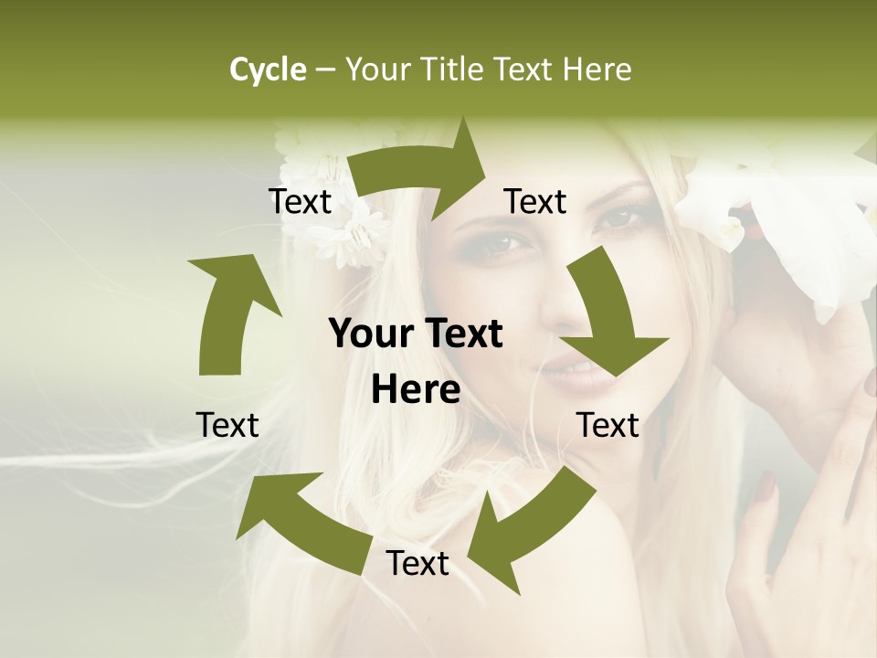 Woman Nature Pretty PowerPoint Template