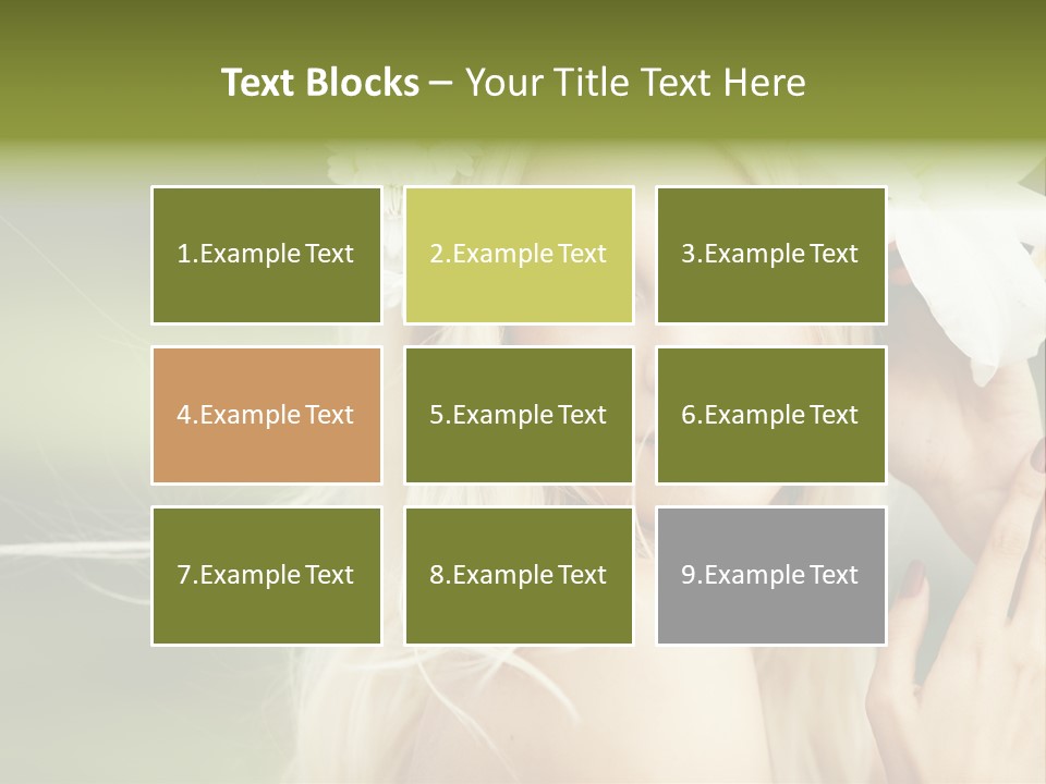 Woman Nature Pretty PowerPoint Template