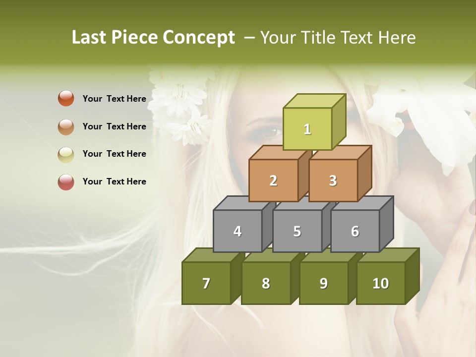 Woman Nature Pretty PowerPoint Template