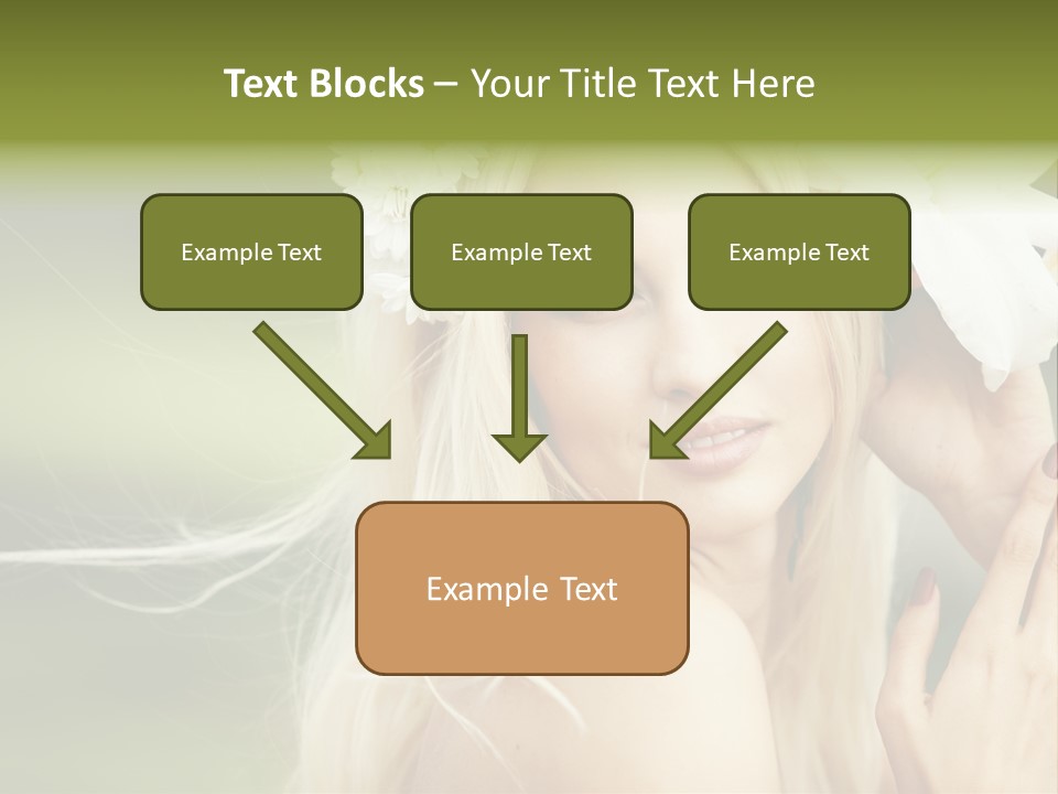 Woman Nature Pretty PowerPoint Template