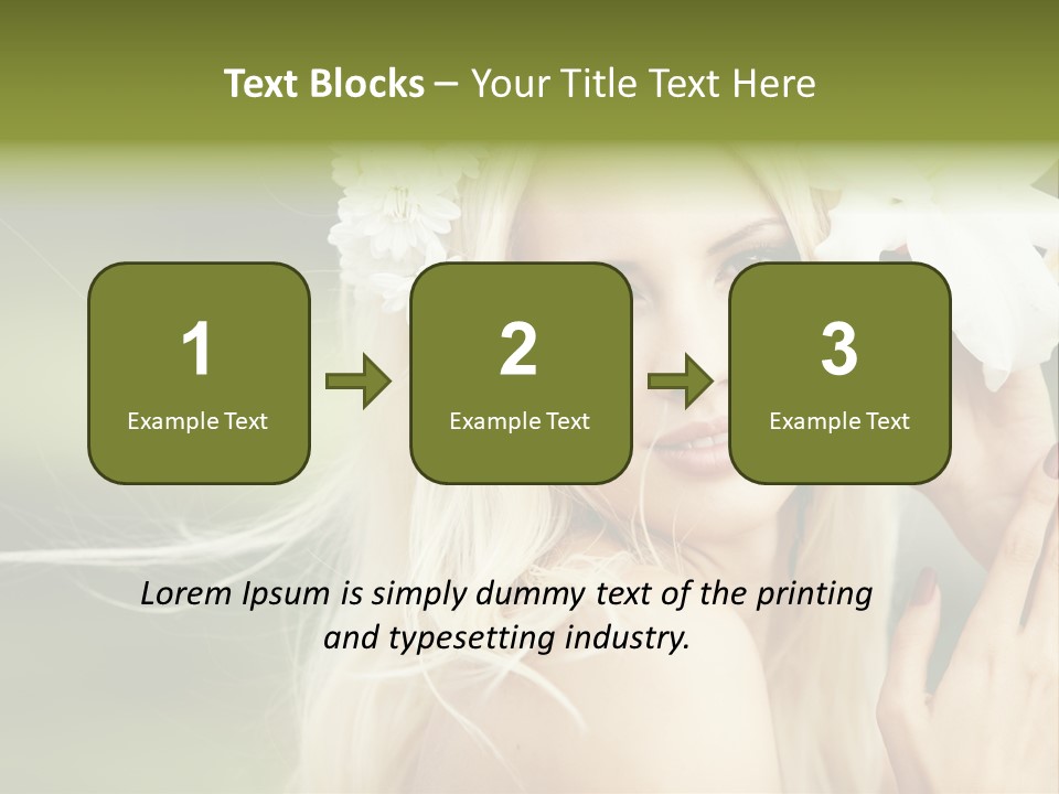 Woman Nature Pretty PowerPoint Template