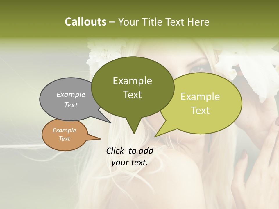 Woman Nature Pretty PowerPoint Template