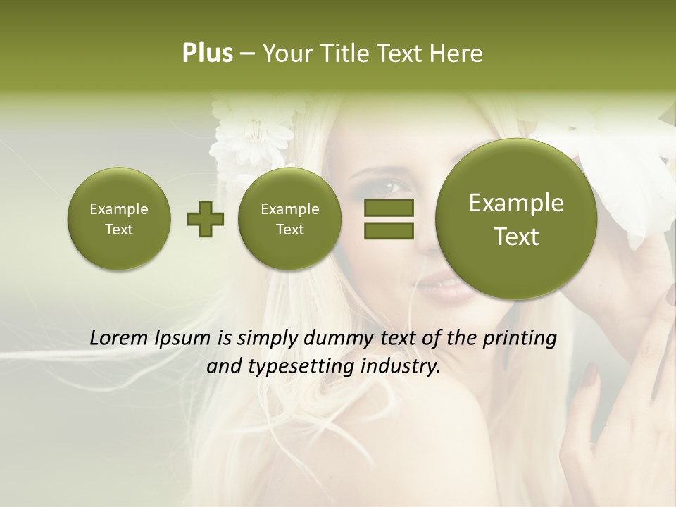 Woman Nature Pretty PowerPoint Template
