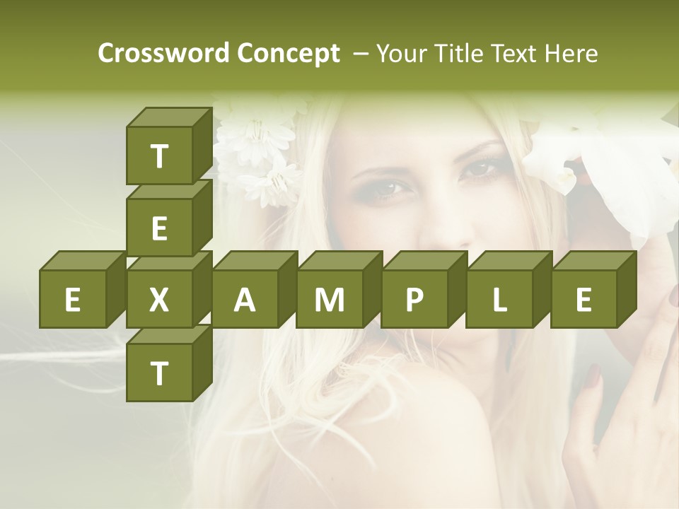 Woman Nature Pretty PowerPoint Template