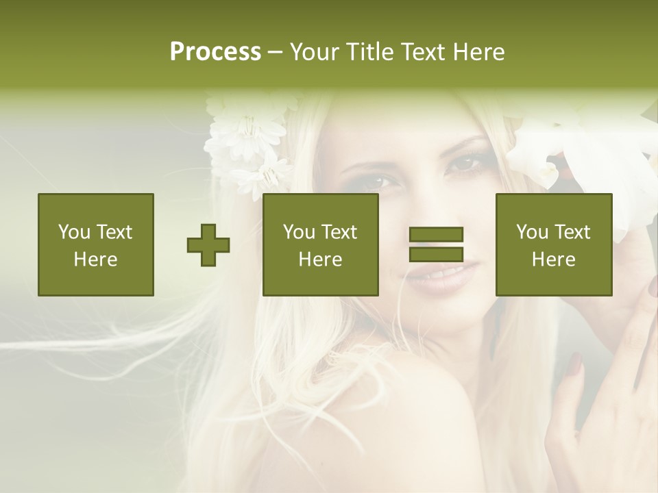 Woman Nature Pretty PowerPoint Template