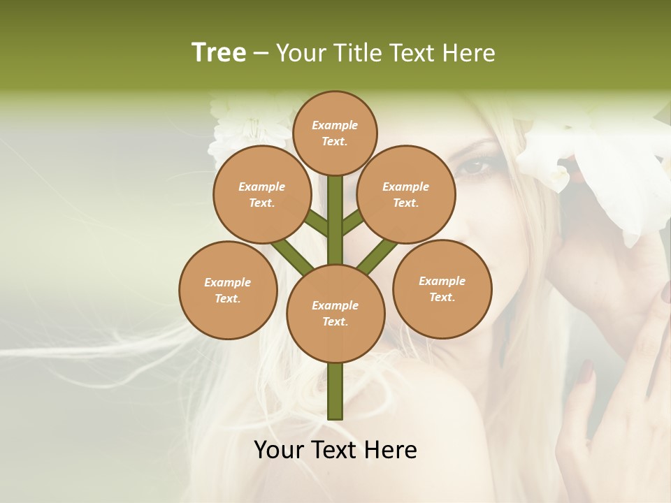 Woman Nature Pretty PowerPoint Template