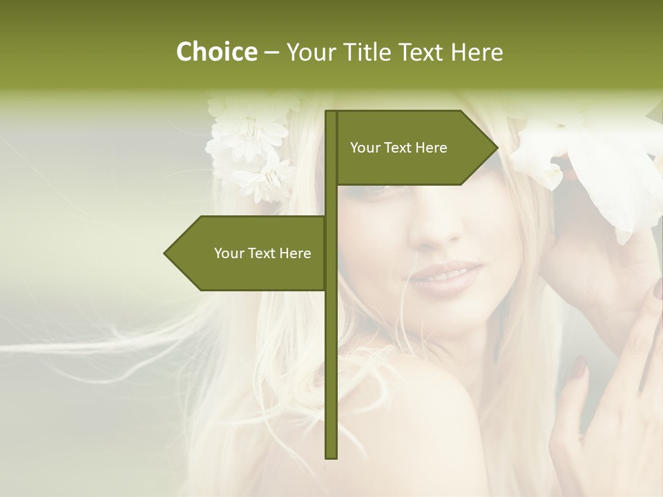 Woman Nature Pretty PowerPoint Template