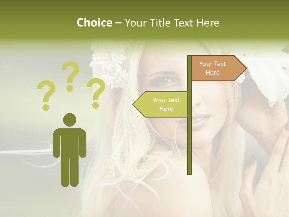 Woman Nature Pretty PowerPoint Template