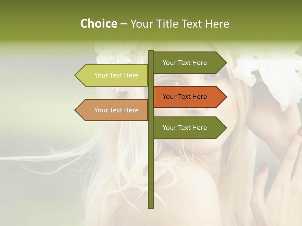 Woman Nature Pretty PowerPoint Template