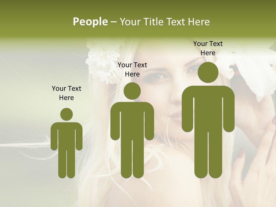 Woman Nature Pretty PowerPoint Template